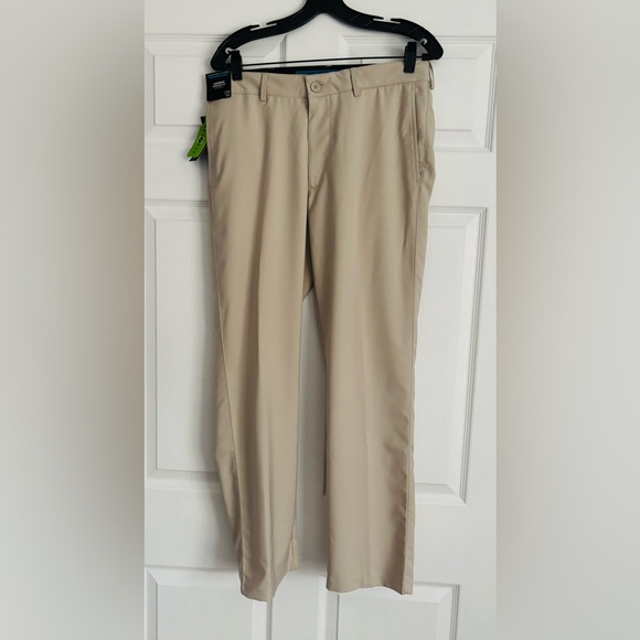 Roundtree & Yorke Other - NWT Men's Roundtree and York Andrew Straight Fit Performance Tan Pants 32x30
